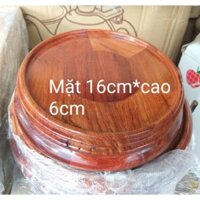 [Nội thất phòng khách] Đế bát nhang gỗ hương mặt 16cmx6cm