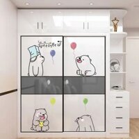 Nội Thất Tủ Tân Trang Dán Tường Trang Trí Tủ Quần Áo Dán Phòng Trẻ Em Tủ Phòng Ngủ Cửa Dán Giấy Dán Tường Tự Dính FX01