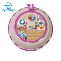 Nồi Thêu Tròn Hai Lớp Nhựa ABS Khung Thêu DIY Phần Thêu Vòng Hoa Hồng Hồng