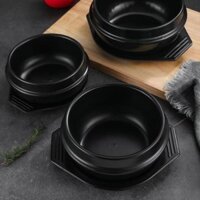 Nồi Thố Đất Trộn Cơm Hàn Quốc tặng kèm đĩa kê  tiện ích