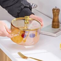 NỒI THUỶ TINH CHỊU NHIỆT TỐT DUNG TÍCH 1.7 LÍT-NỒI THUỶ TINH NẮP GẤU CHỐNG NÓNG TIỆN LỢI THIẾT KẾ NẮP KÍNH ĐẬY CHẮC CHẮN