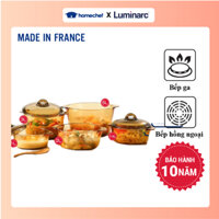 Nồi thủy tinh Luminarc Amberline 1L,1.5L,2L,3L dùng bếp ga, bếp hồng ngoại, sản xuất tại Pháp - C6317/C6313/C6008