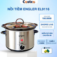 Nồi tiềm Engler EL9116 2.5L lòng sứ cao cấp đa năng ninh hầm nấu cháo kho thịt cá