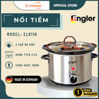 Nồi tiềm Engler EL9116 dung tích 2.5L lòng sứ Ceramic cao cấp chống tràn chống cháy chính hãng