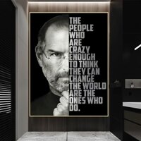 Nổi Tiếng Steve Jobs Chân Dung Poster Trích Dẫn Truyền Cảm Hứng Tranh Sơn Dầu In Bức Tranh Tường Trang Trí Phòng Khách Hình Ảnh Cảm Hứng