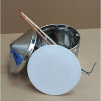 Nồi tráng bánh cuốn inox 304 tặng kèm gáo dừa,cây tre