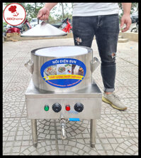 Nồi tráng bánh cuốn - phi 30 thanh nhiệt inox 304