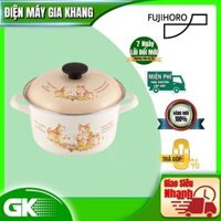 Nồi Tráng Men Cao Cấp Nhật Bản Fujihoro Hoa Văn Con Mèo  KIT-1.5