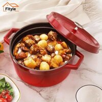 Nồi tráng men gang Nồi tráng men nhỏ gọn cho nhà hàng ca ngợi nhà bếp