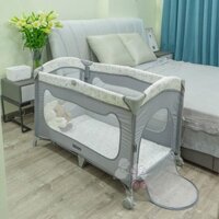 Nôi trẻ em Umoo kiêm giường cũi đa năng CÓ KÈM MÀN, gấp gọn dễ dàng
