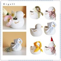 Nồi Trồng Nồi Handmade Bút Đựng Hoa Trang Trí Đa Năng Mini Hình Vịt Chậu Cây