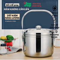 Nồi Ủ Nhiệt Chân Không Inox Dung Tích 9L Nồi Ủ Đa Năng Giữ Nóng Thức Ăn Lên Đến 12 Giờ