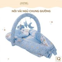 Nôi Vải Ngủ Chung Giường Cho Trẻ Sơ Sinh Khang Home - Cotton Thiên Nhiên Cao Cấp - Giặt Máy Tiện Lợi
