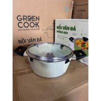 NỒI VÂN ĐÁ MIỆNG RỐT GREENCOOK 20CM QUÀ TẶNG SỮA NUTIFOOD