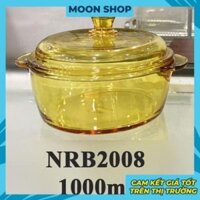 Nồi vàng bằng thủy tinh 1 lít hoặc 1.26 lít , nồi thủy tinh DELI màu vàng dùng cho lò vi sóng GDWIN