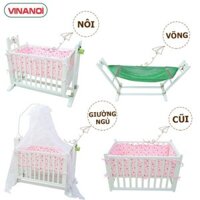 Nôi Võng Tự Động 4 Trong 1 Cho Bé VINANOI VNN301 - Vừa Làm Nôi Tự Động Vừa Làm Giường Vừa Làm Cũi, Làm Võng