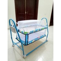 Nôi võng tự đưa 2 trong 1 Đại Vĩ (tặng kèm võng, màn chống muỗi, tấm lót lưng,2 dây curoa khi mua đủ bộ))