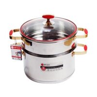 Nồi xửng hấp Elmich Inox 304 Red Velvet 24cm, đáy từ 2355585