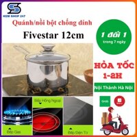 Nồi/quánh nấu bột Fivestar chống dính, chất liệu inox 430 size 12 cm ,sử dụng các loại bếp Từ,bếp ga và bếp hồng ngoại