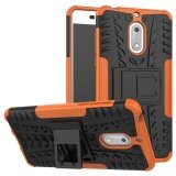 Nokia 6 Ốp Lưng Kunpon Tire Kickstand Stand Hybrid Tough Rugged Armor Outdoor Style Dual Layer Slim Fit PC + TPU Protective Shell Back Ốp Lưng Cover for Nokia 6 - Orange - intl