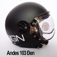 Nón 3/4 Andes 103D tem chữ- Nón đẹp đi phượt