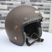 Nón 3/4 GRS A388K Nâu Nhám-Gam màu nón đẹp cho nam phượt thủ