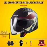 Nón 3/4 LS2 Copter OF600 Rise Black Red Blue