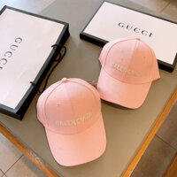 Nón balenciaga Hồng chữ thêu tỉ mĩ, lỗ thông khí tag mac đầy đủ