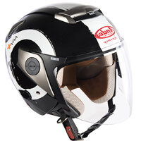 Nón bảo hiểm 3/4 Andes – Tem T37 bóng (Trắng – Đen)