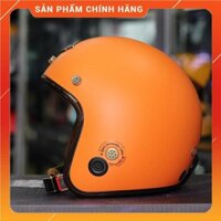 Nón bảo hiểm 3/4 đầu Napoli SH màu cam, bảo hành 12 tháng, hàng chính hãng