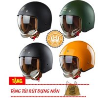 Nón bảo hiểm 3/4 kính âm Royal M139 Trơn (tặng balo rút)