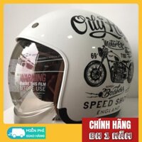 Nón bảo hiểm 3/4 kính âm Royal  M139 V5 Trắng
