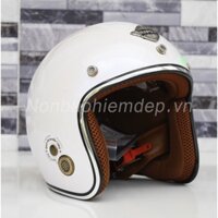 Nón bảo hiểm 3/4 Napoli SH Trắng