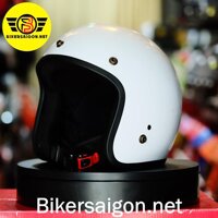 Nón Bảo Hiểm 3/4 Napoli Trắng Bóng