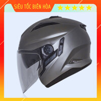 Nón Bảo Hiểm 3/4 Zeus 613B Xám Nhám Chính Hãng Tặng Kèm Khăn Trùm Đầu Ninja