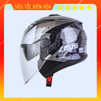 Nón Bảo Hiểm 3/4 Zeus 613B Nhện Đen Chính Hãng Tặng Kèm Khăn Trùm Đầu Ninja