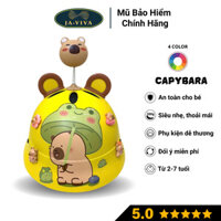 nón bảo hiểm Capybara cho bé 2-7 tuổi mũ bảo hiểm trẻ em tròn vành Hunder siêu nhẹ, kèm phụ kiện an toàn cho trẻ em