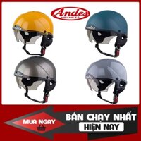 Nón bảo hiểm chính hãng Andes 139 có kính âm -Mũ bảo hiểm có kính Andes 3s139