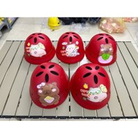 Nón Bảo Hiểm Cho Bé Vành Tròn Màu Đỏ Có 3 Lỗ Thoáng Khí Trên Đỉnh Đầu