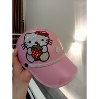 Nón bảo hiểm đính xoàn hello kitty