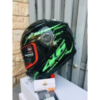 Nón bảo hiểm fullface AGU 46 xanh lá cây tươi mát