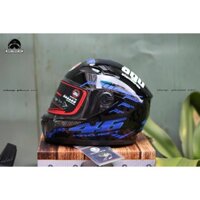 Nón bảo hiểm Fullface AGU tem Xanh dương 46