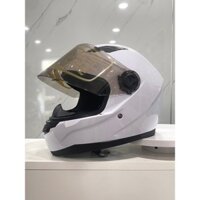 Nón bảo hiểm Fullface Asia MT136 màu trắng bóng chính hãng