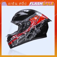 Nón Bảo Hiểm Fullface Yohe 978 Plus Nhện Đỏ Chính Hãng, Mũ Bảo Hiểm Fullface cao Cấp