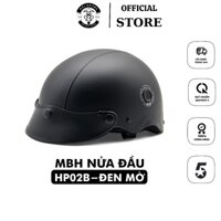 Nón bảo hiểm Hpro helmet, kiểu dáng nón sơn, màu đen nhám lịch lãm cá tính, an toàn chất lượng, Freesize(52-56cm)