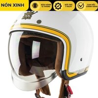 Nón bảo hiểm Kính Âm cao cấp - Royal M139 - Tem V10 trắng bóng