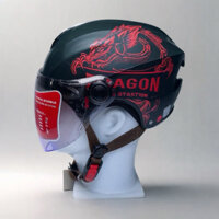 Nón bảo hiểm nam kính dài Sundy phong cách thời trang nam