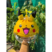 Nón bảo hiểm Pikachu vàng (cao cấp) Cho bé từ 3 đến 8 tuổi siêu sinh