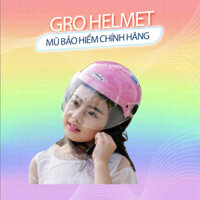 NÓN bảo hiểm trẻ em AMBY HELMET chính hãng, có kính ngắn chắn gió cho bé 4 đến 6 tuổi, bảo hành 12 tháng