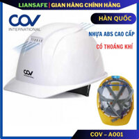 Nón bảo hộ lao động siêu nhẹ, thoáng khí, Hàn Quốc COV A001 - Mũ bảo hộ lao động công nhân, kỹ sư